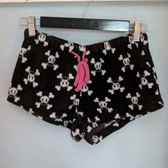 Paul Frank Black and White Skull Athletic Shorts - Picture 1 of 6